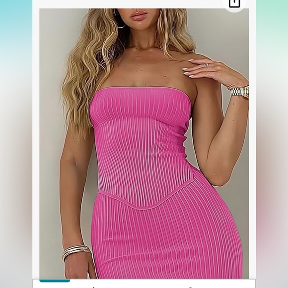 New CHYRII Womens Sexy Summer Two Piece Outfits Bandeau Going Out Crop Tops - Picture 2 of 12